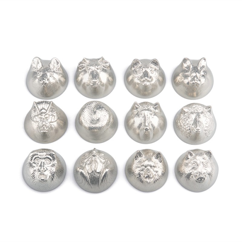 Pewter Zodiac Sake Cup Set