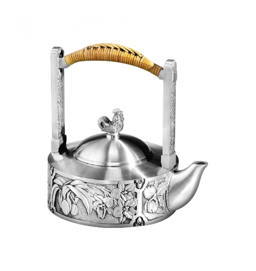 Orchid & Rooster Teapot